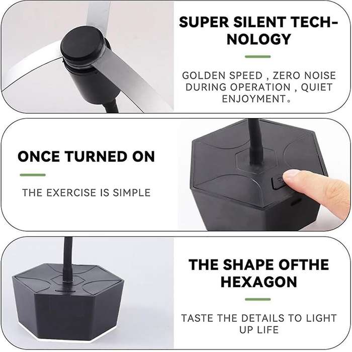 2PCS Fly Fans for Tables Portable Tabletop Fly Spining Fan Outdoor with Hook Bug Repellent Retracta
