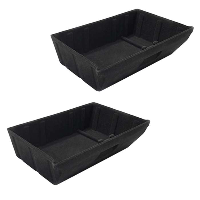 2PCS for 2021 Model Y Under Seat Storage Box High Capacity Organizer Felt Cloth Drawer Holder Car Ac
