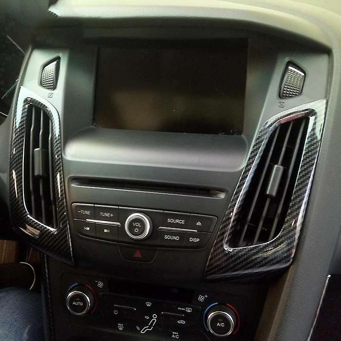 2PCS for Focus MK3 2012-2014 Carbon Fiber Color ABS Interior Dashboard Air Conditioner Vent Outer Fr