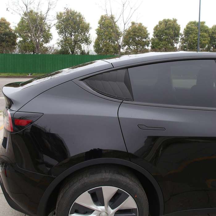 2PCS for Model Y 2021 Car Rear Side Window Louvers Scoop Shades Cover Blinds Accessories, Matt Black