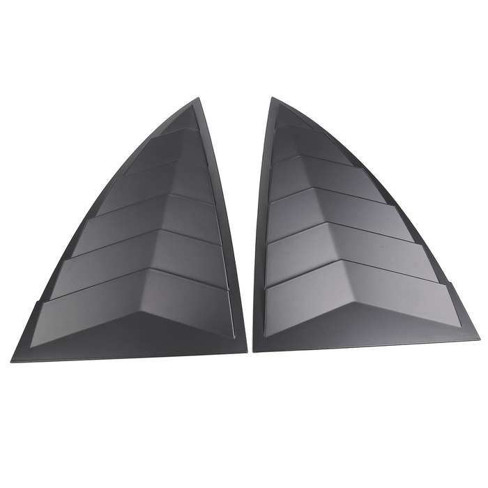 2PCS for Model Y 2021 Car Rear Side Window Louvers Scoop Shades Cover Blinds Accessories, Matt Black