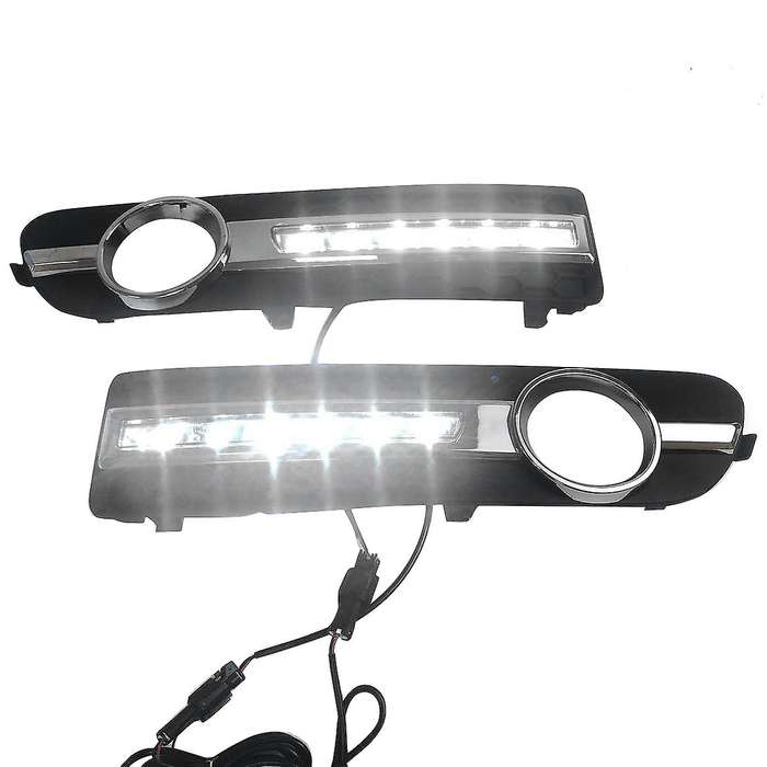 2PCS for S80 2009-2013 Car LED DRL Daytime Running Lights with Turning Signal Fog Lamp Auto Lights