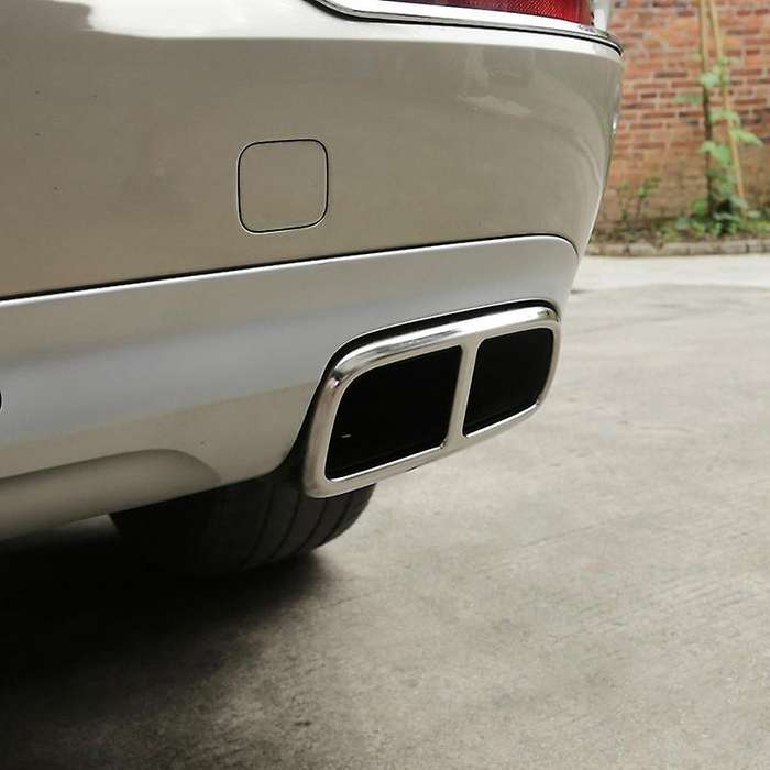 2PCS for XC90 S90 XC60 2014-2019 Car Rear Dual Exhaust Muffler End Pipe Stickers Cover Trims Accesso