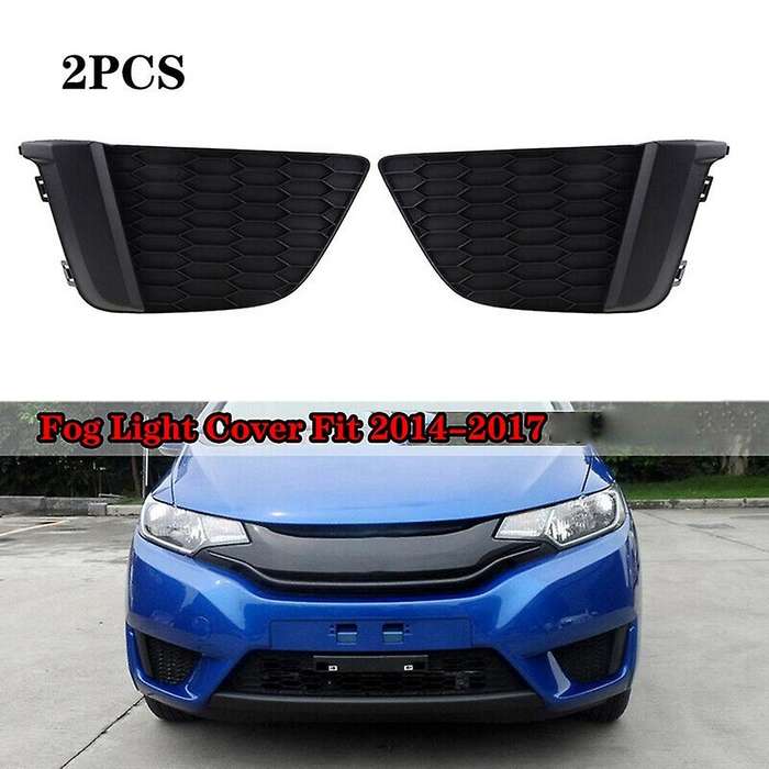 2PCS Front Bumper Fog Light Bezel Cover for Fit Jazz 2014 2015 2016 2017