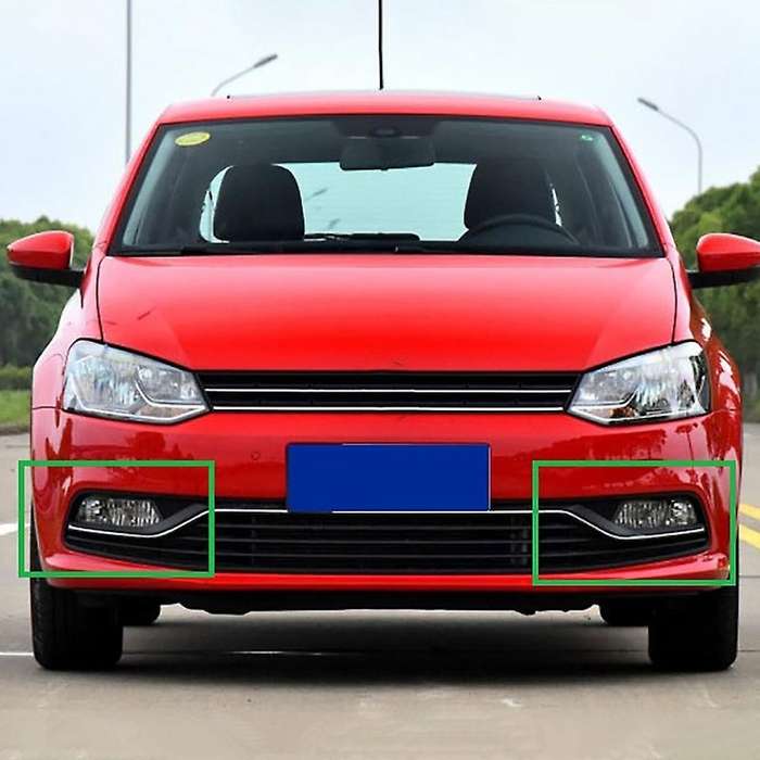 2PCS Front Bumper Fog Light Lamp Grille Grill Cover Replacement for  2014-2018, 6RG853665K,6RG853666