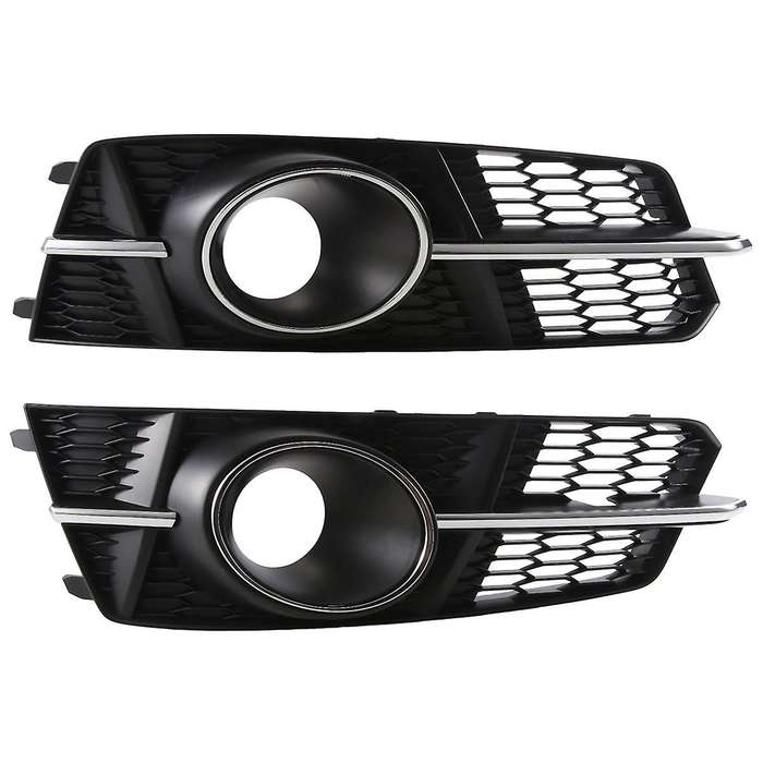 2Pcs Front Bumper Fog Light Grille Fog Lamps Mask Cover for A6 C7 Racing Grills 4G0807681AG 4G080768
