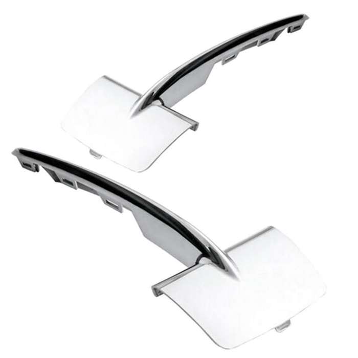 2PCS Front Bumper Lower Grille Trim Chrome for F15 X5 2014-2018 51117325395,51117325396 Car Accessor