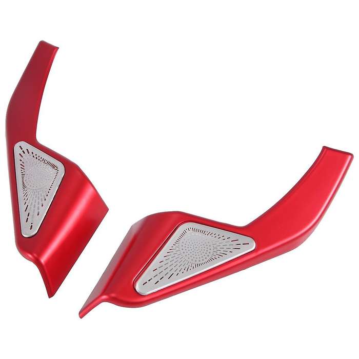 2PCS Front Door Stereo Speaker Cover Trim Decor for 11Th 2022 2023 Red Interior Accessories