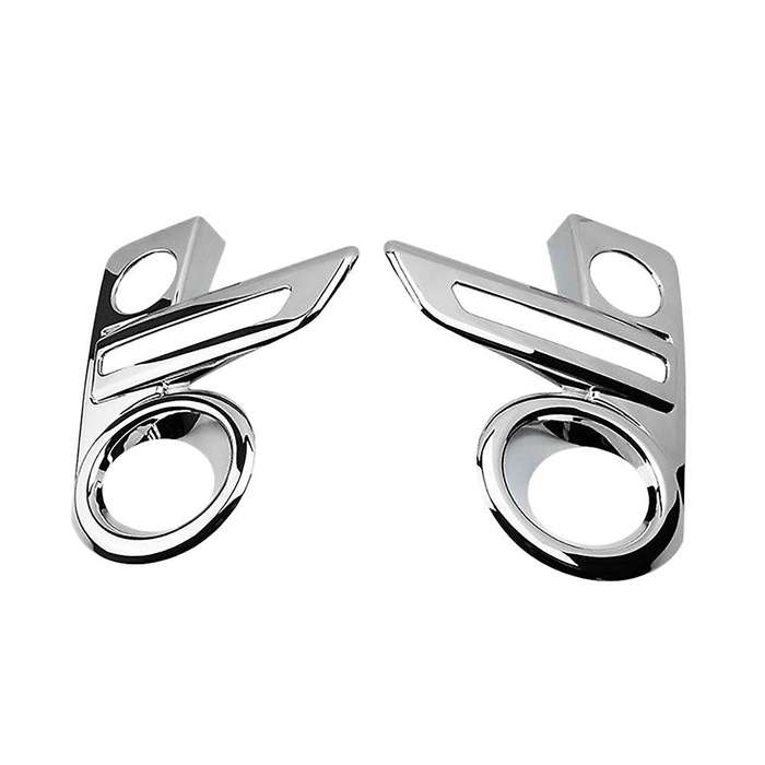 2Pcs Front Fog Lamp Frame Anti-Scratch Sheet Silver ABS for Raize 200 Series ()