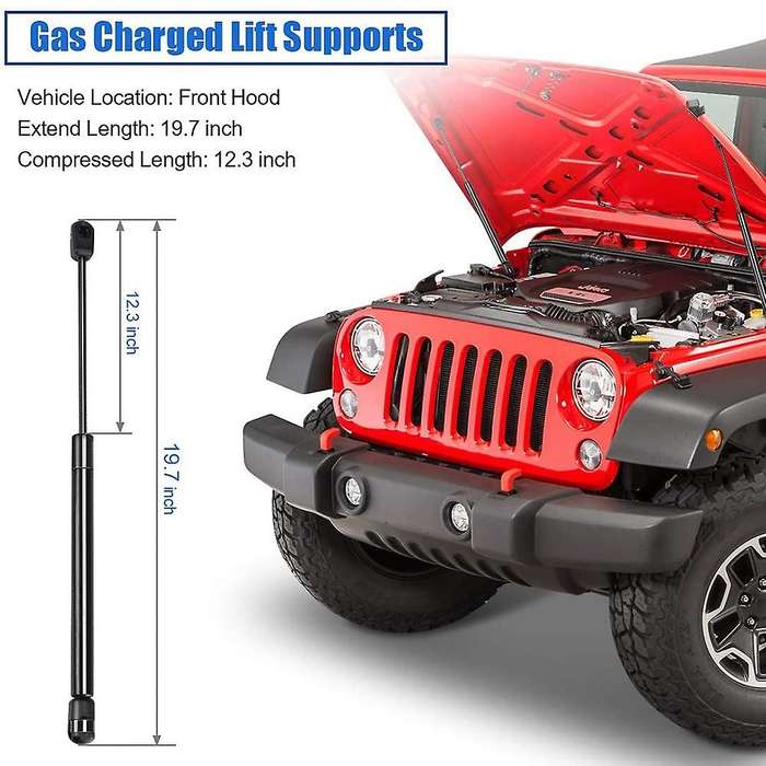 2Pcs Front Hood Bonnet Modify Gas Lift Support Shock Damper for JK 2007-2017