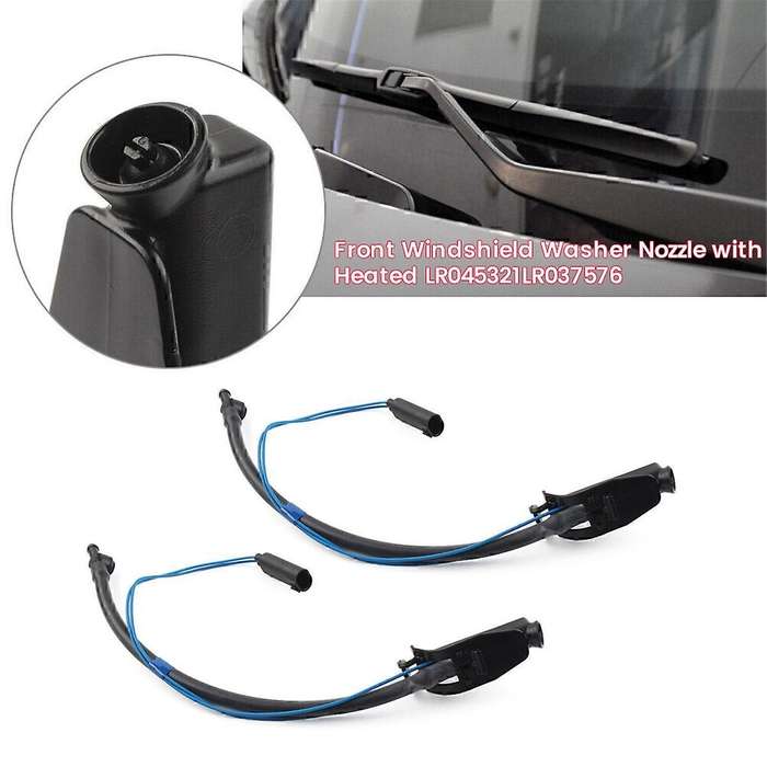 2pcs Front Windshield Washer Nozzle with Heated LR045321 for L405 13-15/Sport L494 14-19 LR037576