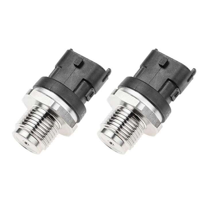 2Pcs Fuel Rail Pressure Sensor Regulator for 2002-2007 6.7L -Crude Oil 0281006325