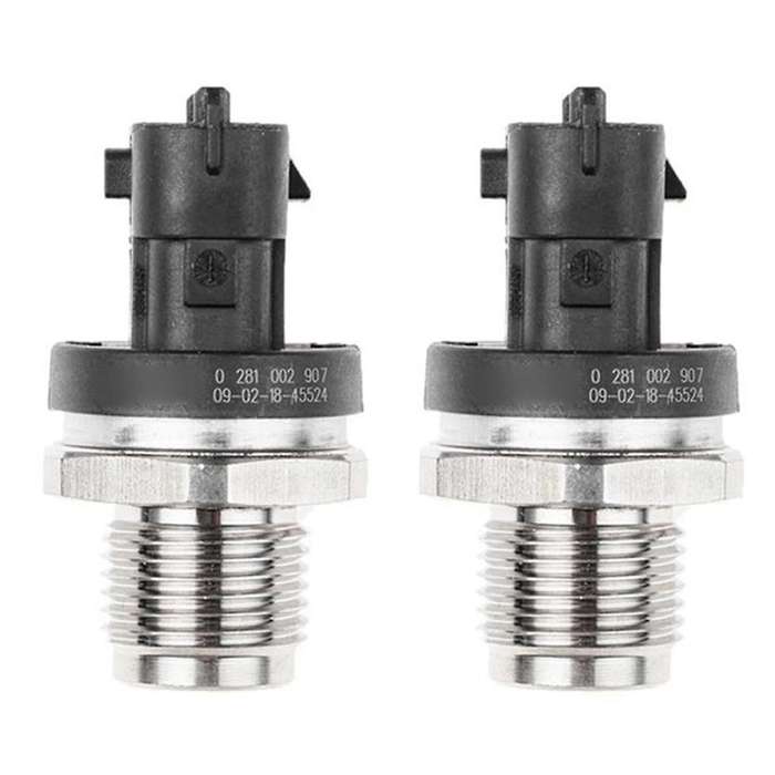 2Pcs Fuel Rail Pressure Sensor Regulator for 2002-2007 6.7L -Crude Oil 0281006325
