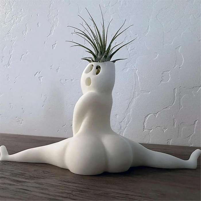 2pcs Funny Big Booty Ghost Planter, Prank Gift Decor Planter Air Fern Display Stand, Big Booty Ghost