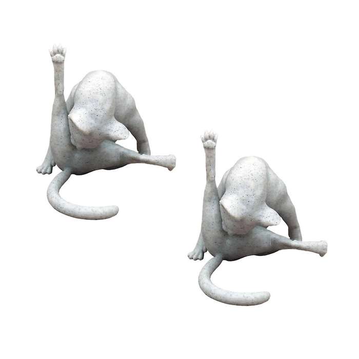2pcs Funny Figurine No Sculpture Resin Animals Statue Home Decor Unique Craft Decorative Ornaments
