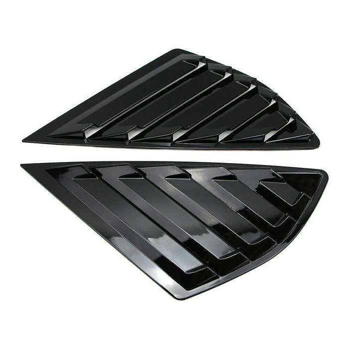 2Pcs Gloss Black Quarter Louver Cover Vent Side Window for Mondeo 2013-2018