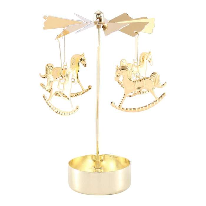 2PCS Gold Metal Candle Holders Room Decoration Rotating Candle Holders Gold Hot Rotating Candle Hol