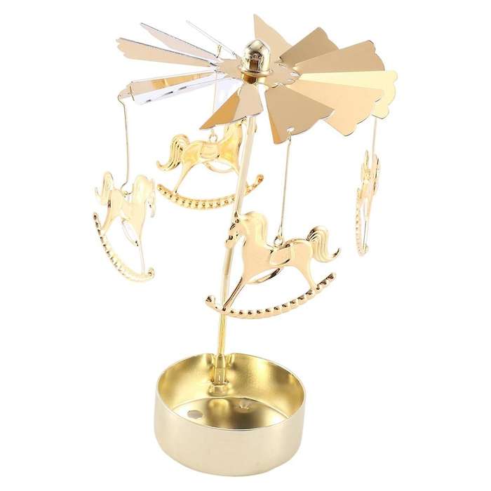 2PCS Gold Metal Candle Holders Room Decoration Rotating Candle Holders Gold Hot Rotating Candle Hol