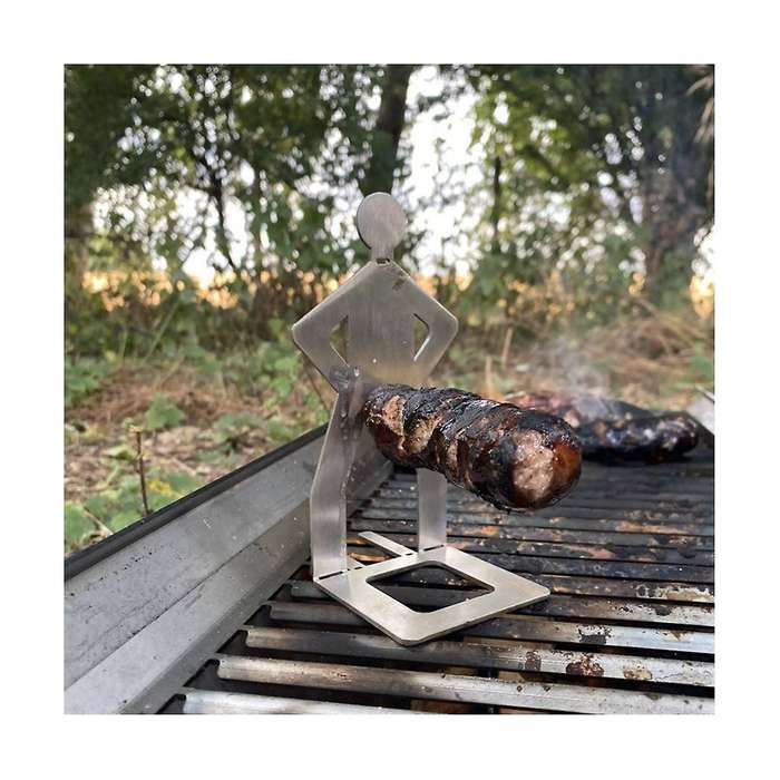 2Pcs Grill Holder Portable Funny Grilled Sausage for Boys Girls Detachable Sign Outdoor Party