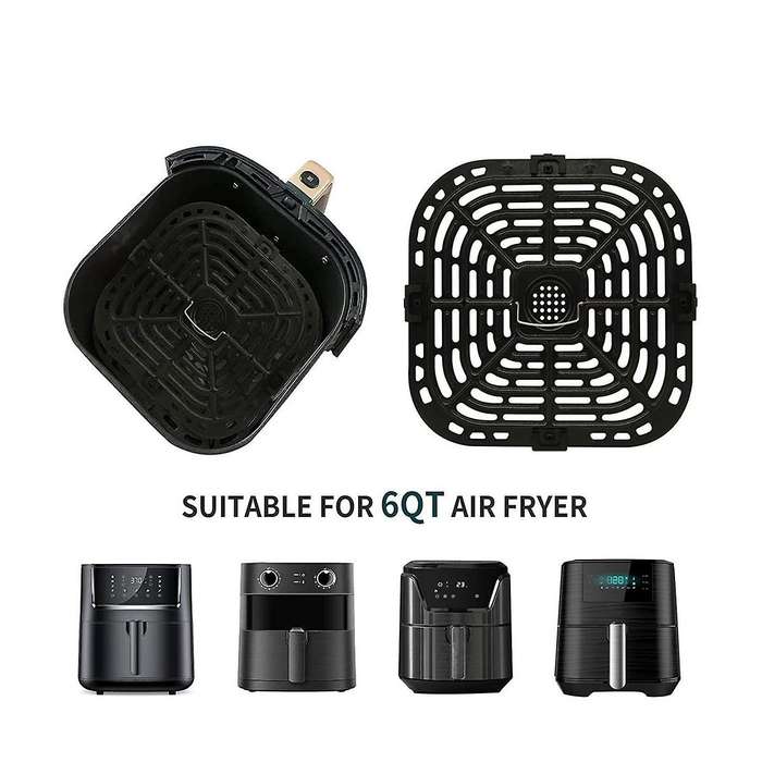 2pcs Grill Pans for Instants Vortex Plus 6qt Air Fryers with Silicon Warfare