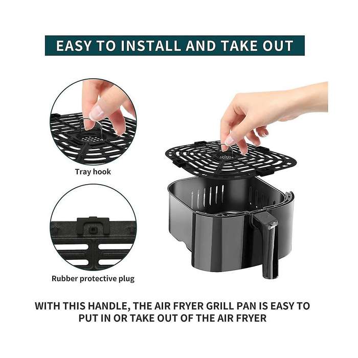 2pcs Grill Pans for Instants Vortex Plus 6qt Air Fryers with Silicon Warfare