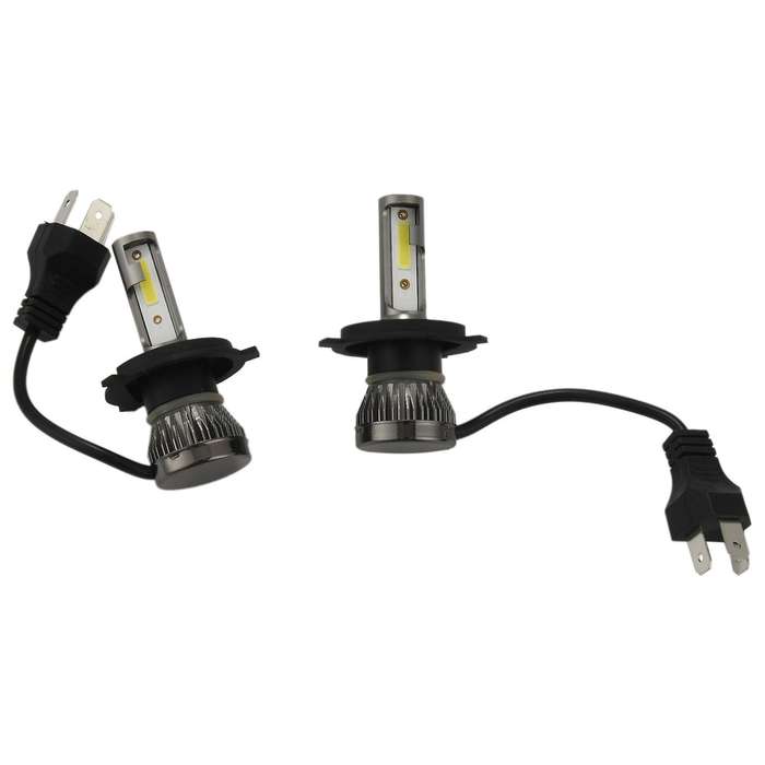 2Pcs H4/Hb2/9003 Mini1 Led Headlight 36W 6000Lm Cob Bulbs Kit Hi/Low Beam 6000K