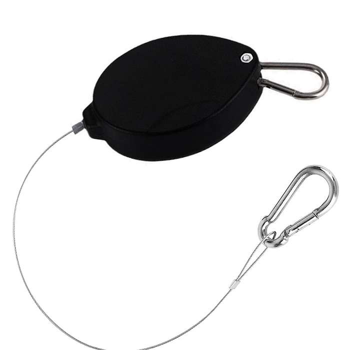 2Pcs Heavy Duty Retractable Plant Hanger Adjustable Plant Pulley Hook for Garden Flower Baskets and