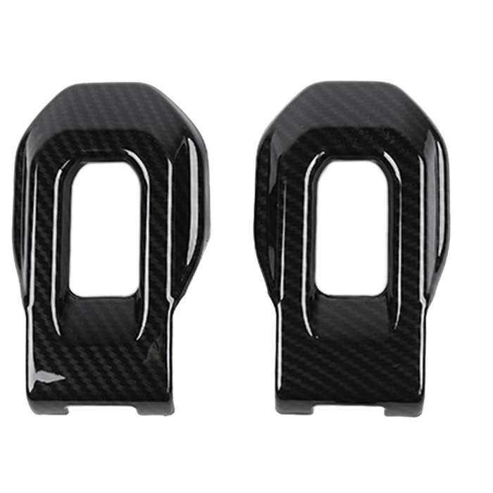 2Pcs Hood Latch Lock Catch Decoration Cover Trim for Wrangler JL JLU JT 2018-2023 ABS Carbon Fiber