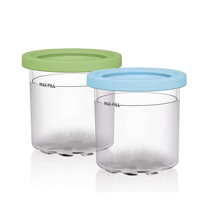 2pcs Ice Cream Pints for Ninja Cn301co Series Creami Pints Leak-proof Dessert Gelato Sorbet Homemad