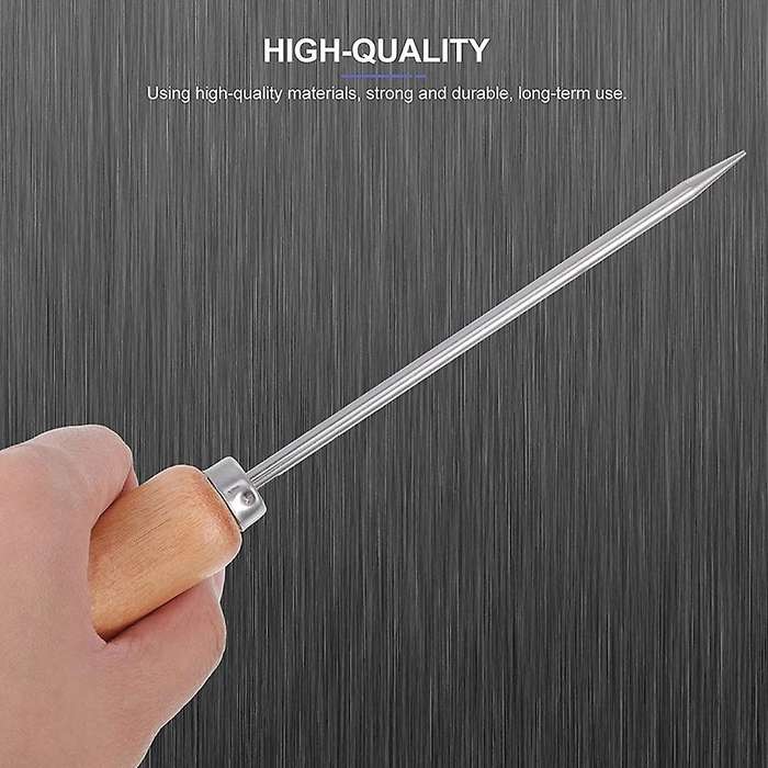 2pcs Ice Picker with Safety Wooden Handle Stainless Steel Ice Tools Ice Cream Maker Bar Tools For