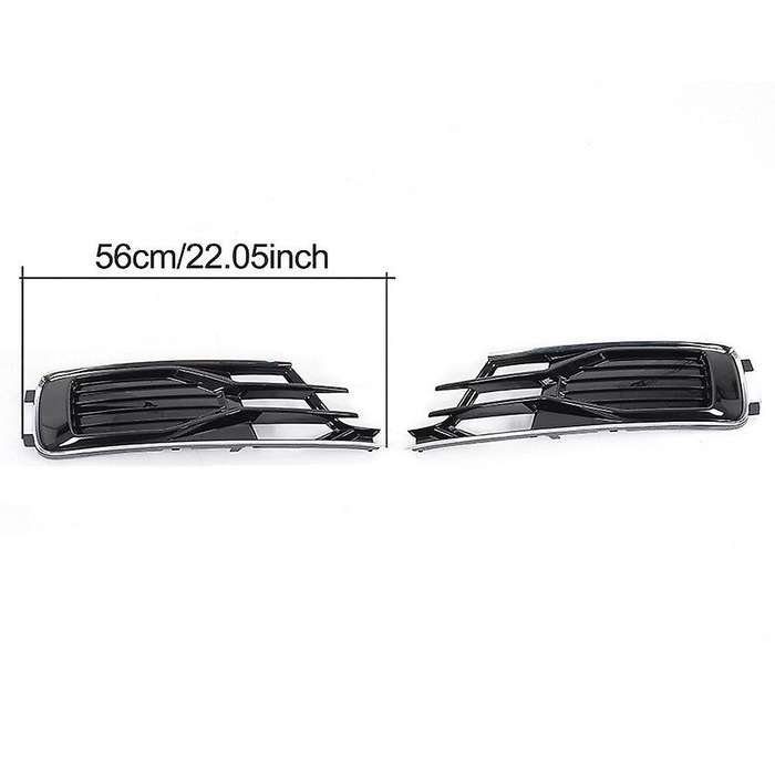 2PCS L+R Front Fog Light Lamp Bumper Grille Cover for  A6 C7 2016-2018
