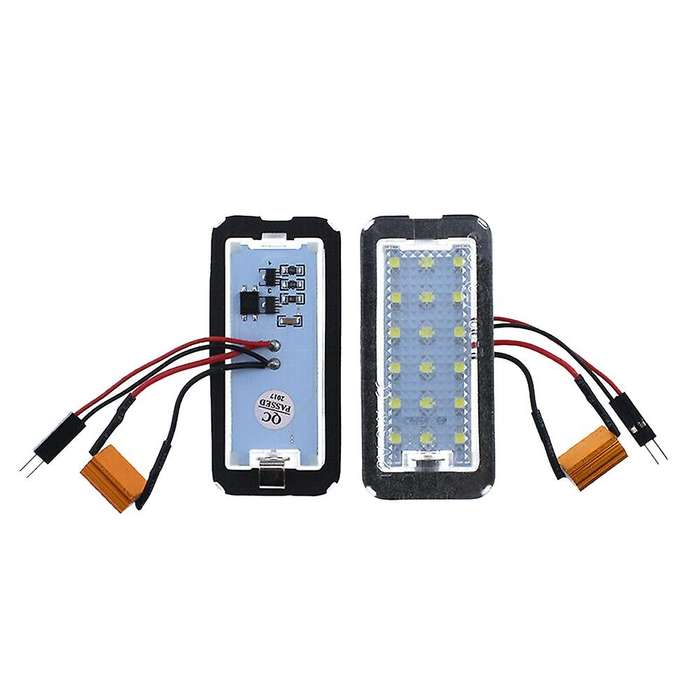 2Pcs LED 6000K Car License Plate Light for 500