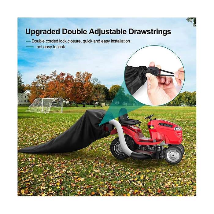 2Pcs Lawn Tractor Leaf Storage Bag Garden Mower Storage Bag 210D Oxford Cloth