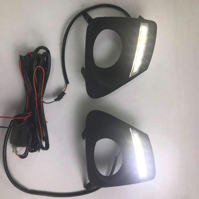 2Pcs LED Daytime Running Lights for 2010-2013 DRL Fog Lamp Cover Light