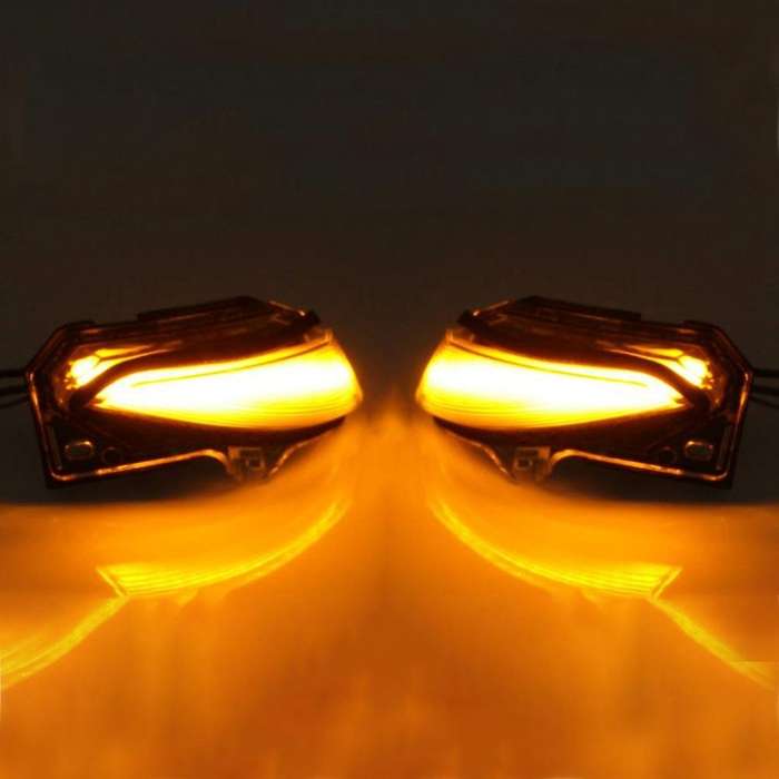 2Pcs LED Dynamic Water Rearview Mirror Turn Signal Light Mirror Indicator Light for 2019 2020