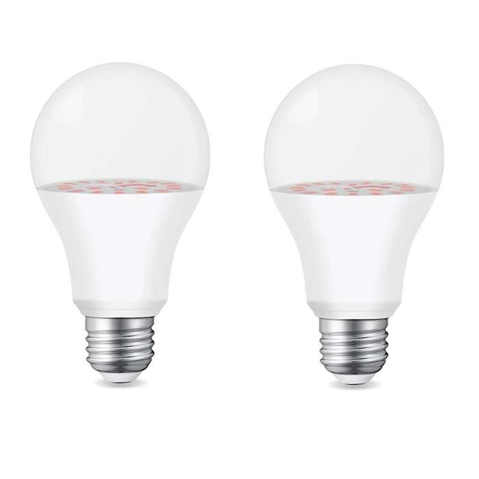 2Pcs LED Grow Light Bulb 18LED Full Spectrum 9W E27 Growing Bulbs for Indoor Hydroponics Flowers Pla