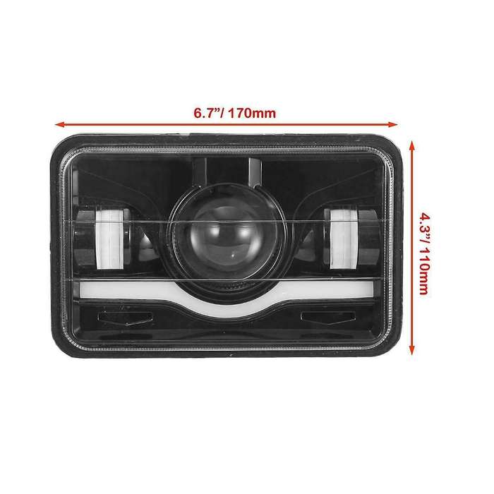 2PCS LED Headlights Hi/Lo Beam with DRL Square Work Lights Roof Light for /Off-Road/ATV/Truck, HL06-