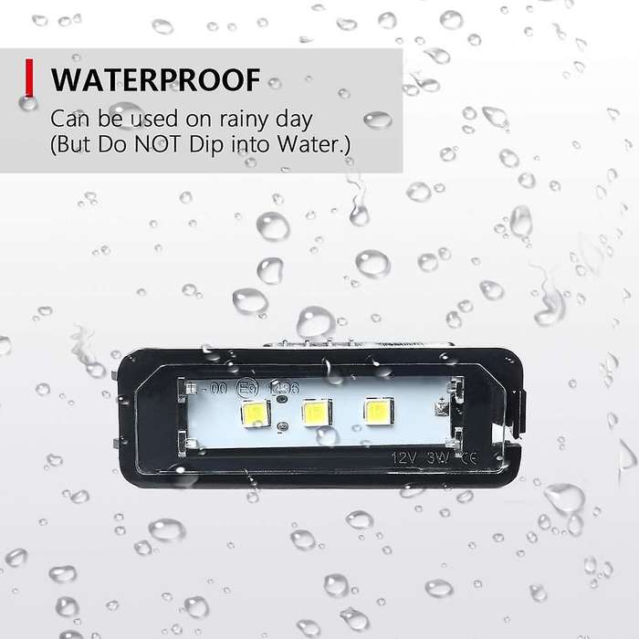 2Pcs LED License Plate Light Lamp Assembly for Golf - CC Rabbit
