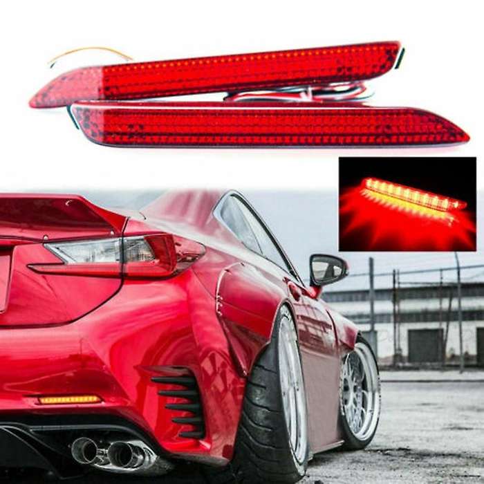 2Pcs LED Rear Bumper Light Reflector Brake Light for Sienna Venza RC250 RX300 GX470 NX200T