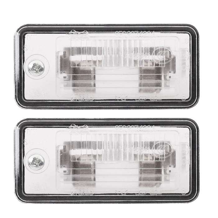 2Pcs License Plate Light Lamp Lens 8E0807430A 8E0807430B for A3 A4 S4 B6 B7 A6/S6