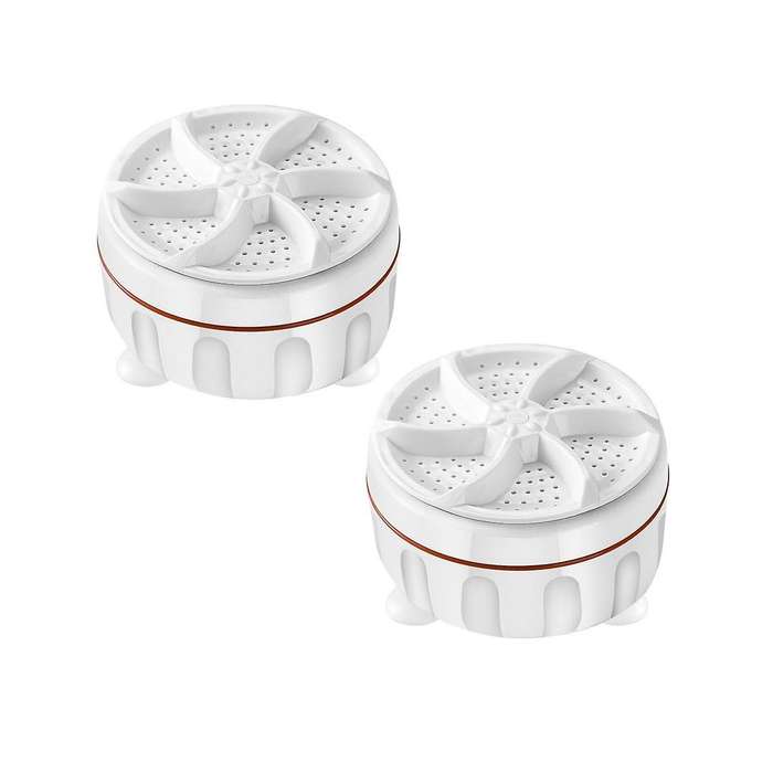 2pcs Mini Washing Machine Usb Two-way Rotating Turbine Portable Washing Machine for Sock Underwear