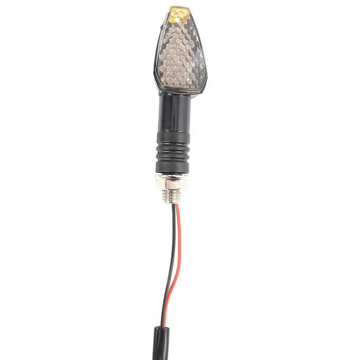 2Pcs Motorcycle 10LED Little Red Riding Hood Signal Turn Signal Yellow Light Black