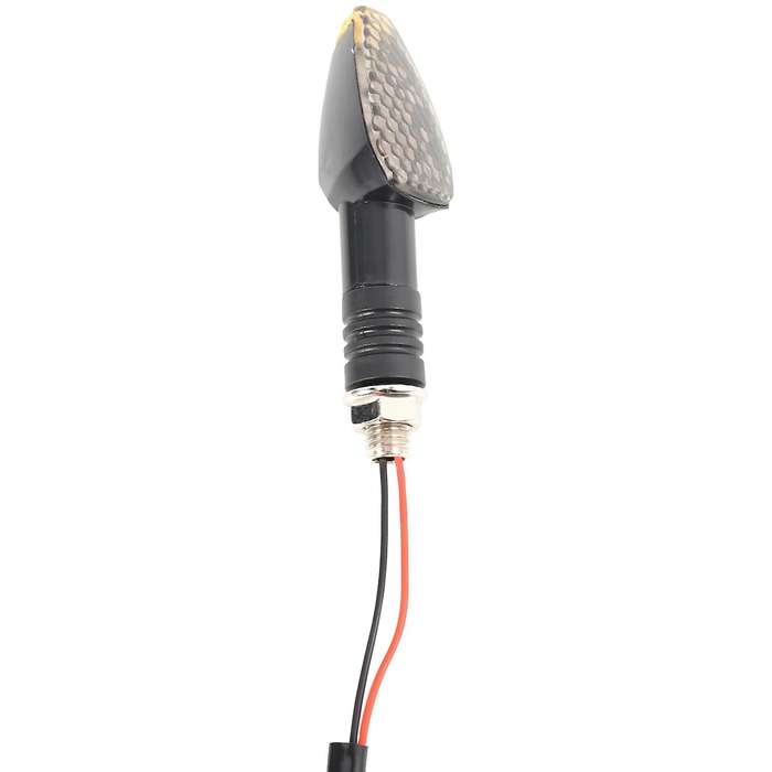 2Pcs Motorcycle 10LED Little Red Riding Hood Signal Turn Signal Yellow Light Black