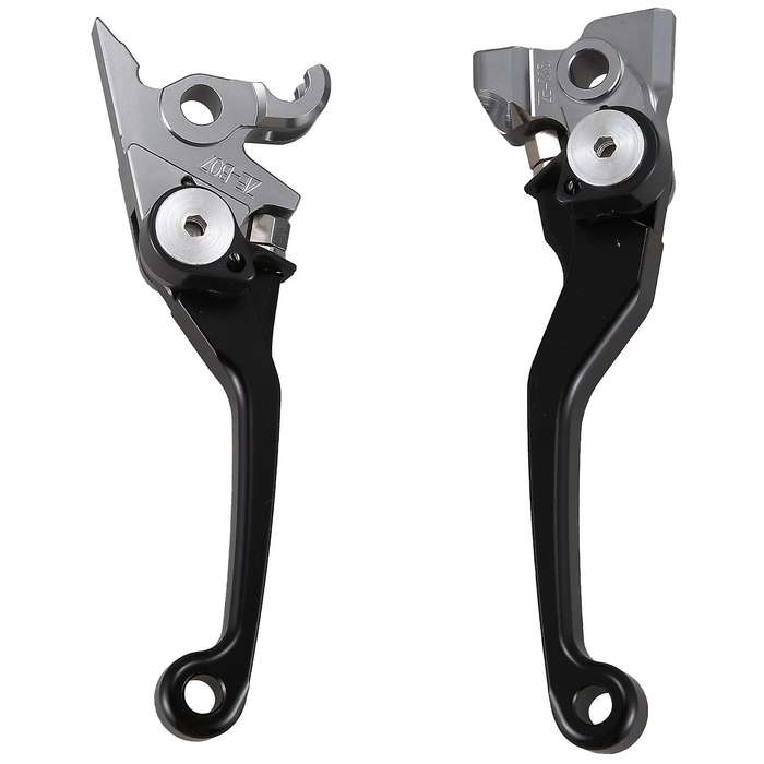 2Pcs Motorcycle Brake Lever Handle CNC Motorcycle Clutch Brake Lever Handle Black for 250SX 350EXC 4