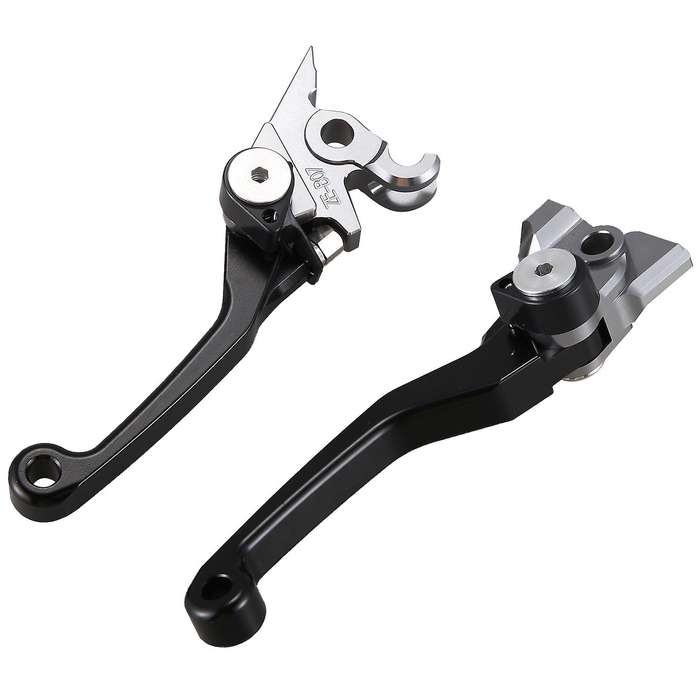 2Pcs Motorcycle Brake Lever Handle CNC Motorcycle Clutch Brake Lever Handle Black for 250SX 350EXC 4