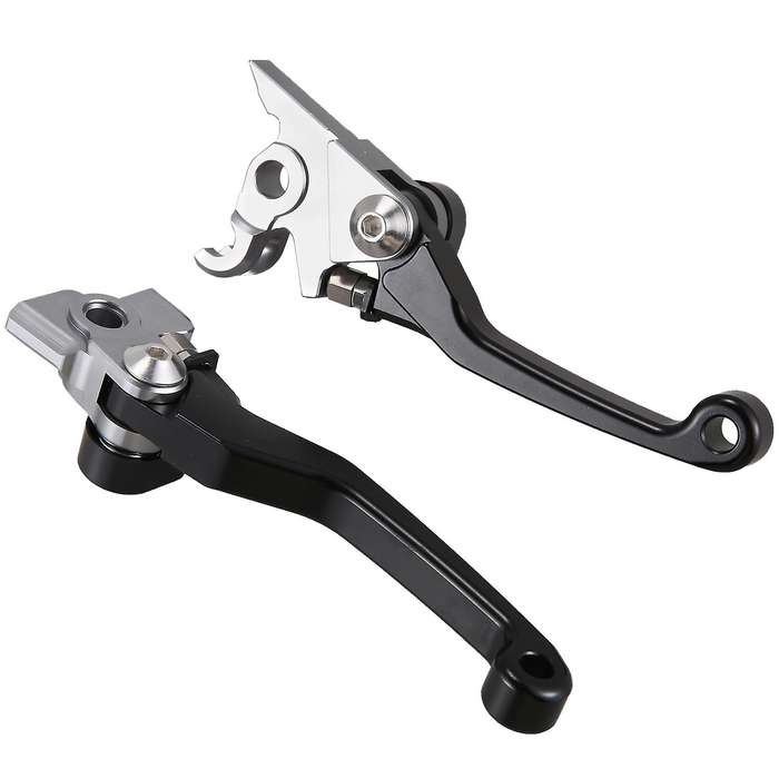 2Pcs Motorcycle Brake Lever Handle CNC Motorcycle Clutch Brake Lever Handle Black for 250SX 350EXC 4