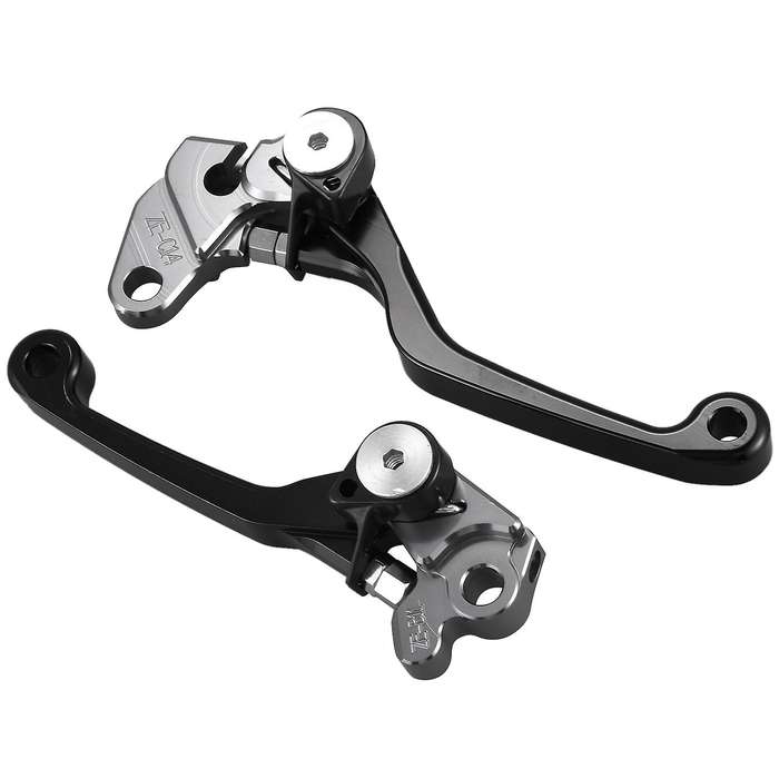 2Pcs Motorcycle Brake Lever Handle CNC Motorcycle Clutch Brake Lever Handle Black for RM125 RM250