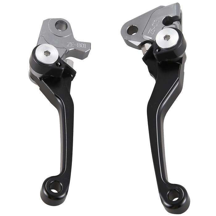 2Pcs Motorcycle Brake Lever Handle CNC Motorcycle Clutch Brake Lever Handle Black for YZ125 YZ250 RM