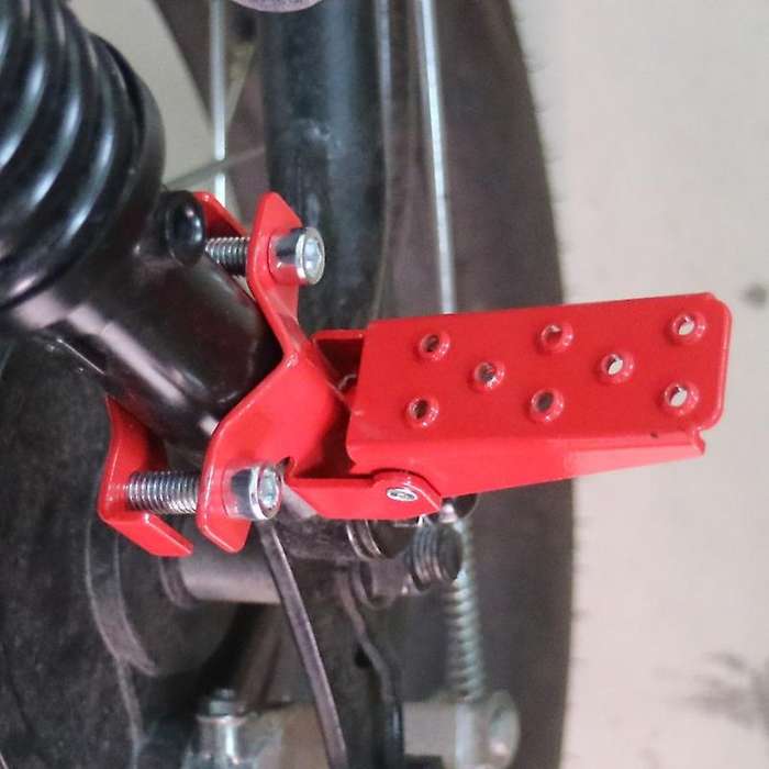 2Pcs Motorcycle Footrests Frame Ankles Folding Rear Passenger Foot Pegs Mount Pedal for Black
