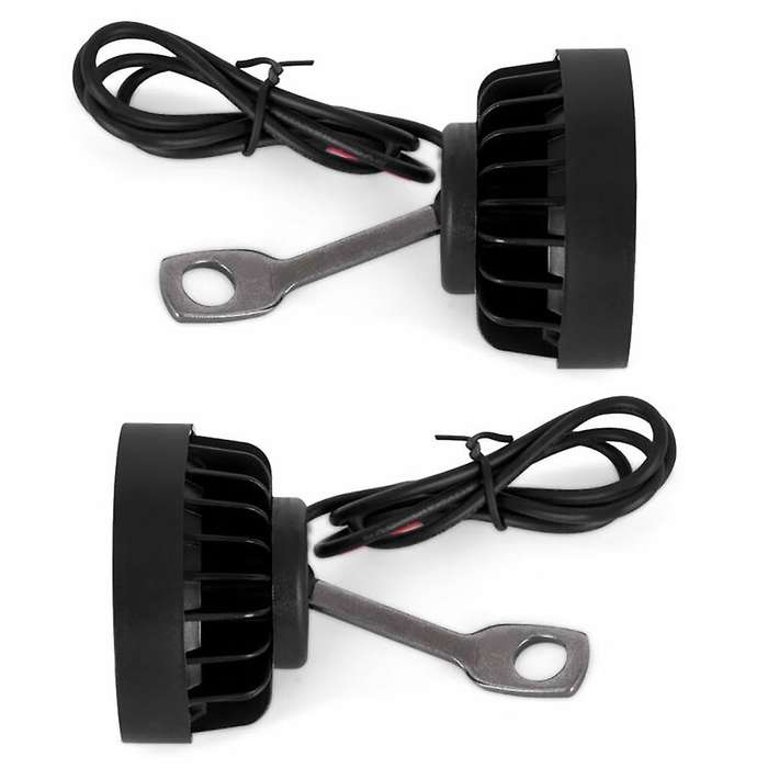 2PCS Motorcycle Headlight Fog Driving Lights Front head light lamp 6 LED Rearview Mirror Spotlight w